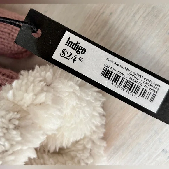 NWT Love & Lore Soft Pink Rory Rib Mittens with Soft Lining. - Picture 6 of 8